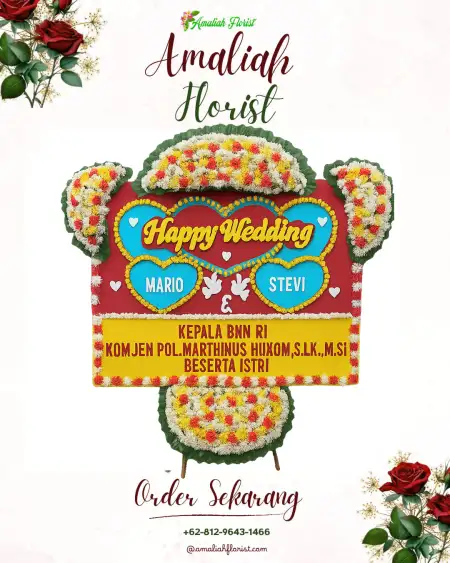 Papan Bunga Pernikahan Bojongrangkas